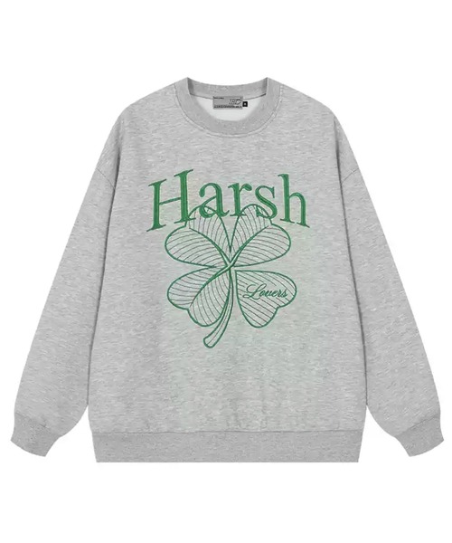 HARSH AND CRUEL(ハーシュアンドクルーエル)の「刺繍プルオーバースウェット オーバーサイズ ユニセックス HC25S1TP11【Harsh and Cruel】(スウェット・メンズ・グレー/ホワイト・XL/L/M)」の4枚目の写真