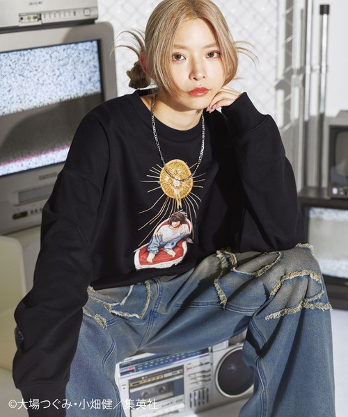 MSG(エムエスジー)の「MSG×DEATH NOTE 別注ルーズシルエット裏毛スウェットプルオーバー(スウェット・メンズ・ブラック系1/ブラック系2/ブラック系3・S/M/L/XL)」の9枚目の写真