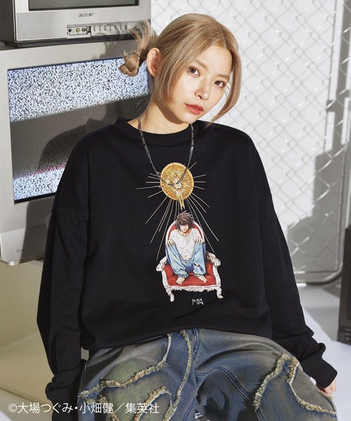 MSG(エムエスジー)の「MSG×DEATH NOTE 別注ルーズシルエット裏毛スウェットプルオーバー(スウェット・メンズ・ブラック系1/ブラック系2/ブラック系3・S/M/L/XL)」の10枚目の写真