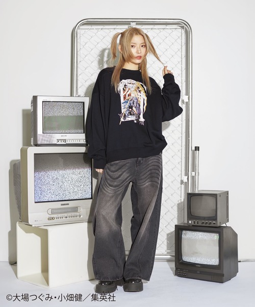 MSG×DEATH NOTE 別注ルーズシルエット裏毛スウェットプルオーバー