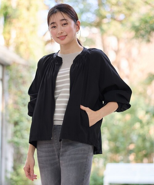 新品未使用　anyfam 冷感ブルゾン セール】【洗濯機可/接触冷感/UVケア】清涼リラックスブルゾン