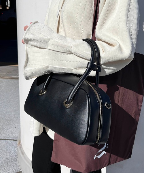 セール】LE VERNIS(ル・ベルニ)Eyelet wide boston（ボストンバッグ