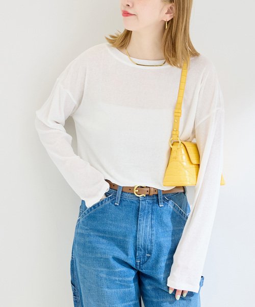 ウォッシャブル / スラブシアーロンTEE（Tシャツ/カットソー）｜B.C