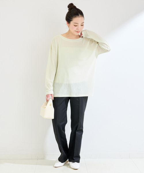 ウォッシャブル / スラブシアーロンTEE（Tシャツ/カットソー）｜B.C