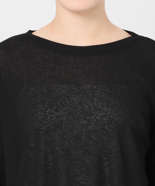 B.C STOCK（ベーセーストック）の「ウォッシャブル / スラブシアーロンTEE（Tシャツ/カットソー・レディース・ブラック/ホワイト/イエロー/ブルー・FREE）」の17枚目の写真