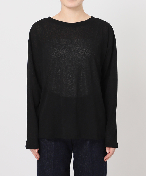 B.C STOCK（ベーセーストック）の「ウォッシャブル / スラブシアーロンTEE（Tシャツ/カットソー・レディース・ブラック/ホワイト/イエロー/ブルー・FREE）」の12枚目の写真