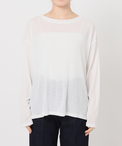 B.C STOCK（ベーセーストック）の「ウォッシャブル / スラブシアーロンTEE（Tシャツ/カットソー・レディース・ブラック/ホワイト/イエロー/ブルー・FREE）」の10枚目の写真