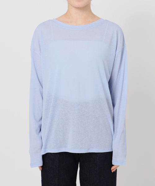 B.C STOCK（ベーセーストック）の「ウォッシャブル / スラブシアーロンTEE（Tシャツ/カットソー・レディース・ブラック/ホワイト/イエロー/ブルー・FREE）」の8枚目の写真