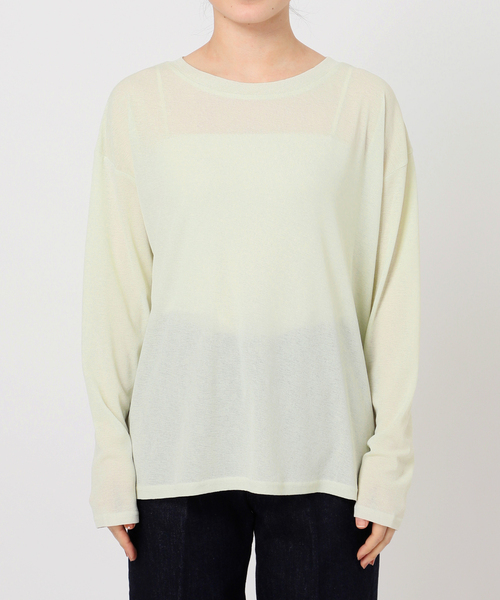 B.C STOCK（ベーセーストック）の「ウォッシャブル / スラブシアーロンTEE（Tシャツ/カットソー・レディース・ブラック/ホワイト/イエロー/ブルー・FREE）」の6枚目の写真