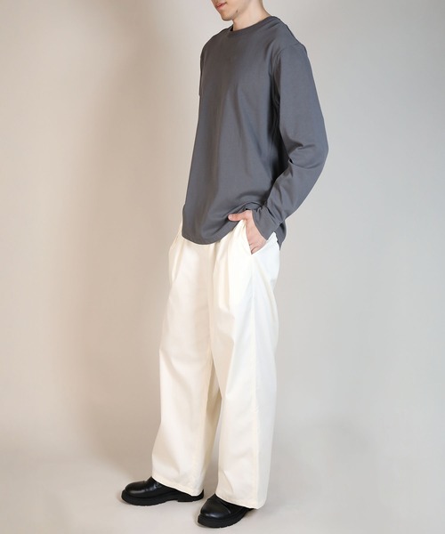 aimoha（アイモハ）の「ツータックワイドスラックス（スラックス・メンズ・カーキ/チャコール/アイボリー・マルチサイズ）」の14枚目の写真