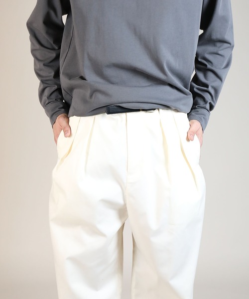 aimoha（アイモハ）の「ツータックワイドスラックス（スラックス・メンズ・カーキ/チャコール/アイボリー・マルチサイズ）」の20枚目の写真
