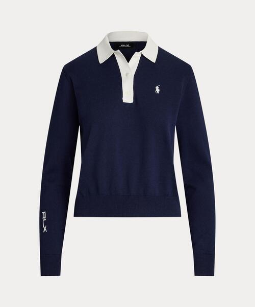 POLO GOLF(ポロ ゴルフ)の「パフォーマンス ポロカラー セーター(ニット/セーター・レディース・ネイビー系1・S/M/XS)」の1枚目の写真