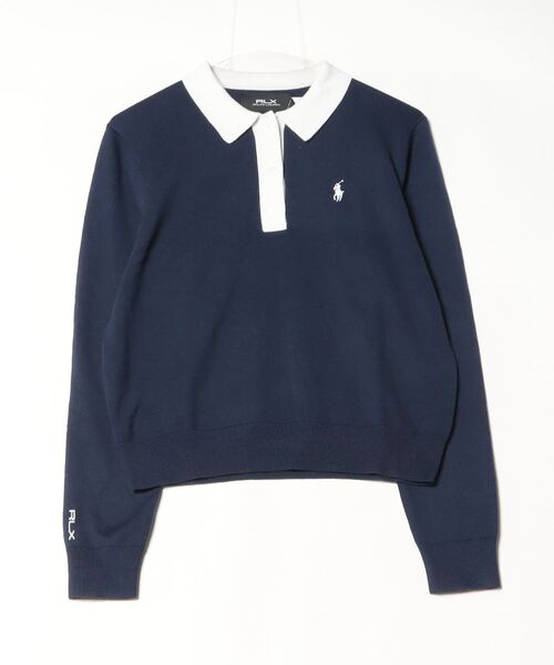 POLO GOLF(ポロ ゴルフ)の「パフォーマンス ポロカラー セーター(ニット/セーター・レディース・ネイビー系1・S/M/XS)」の2枚目の写真