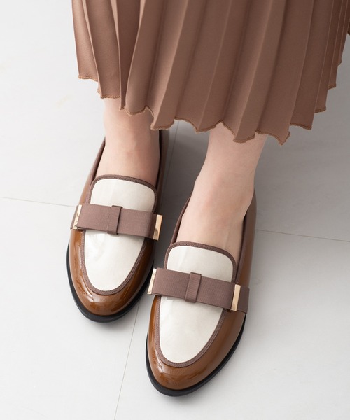 JELLY BEANS（ジェリービーンズ）の「【晴雨兼用】【防水・撥水】【生活防水】【滑りにくい】【雨の日】【通勤靴】【レイン対応】フラットリボンレインローファー(313-51001)JELLY BEANS(ジェリービーンズ)（レインシューズ・レディース・ブラック系その他/ブラウン系その他/キャメル・22.5/23/23.5/24/24.5）」の17枚目の写真