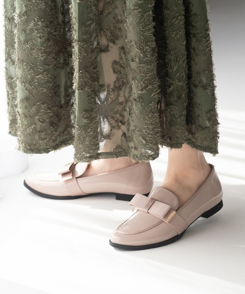 JELLY BEANS（ジェリービーンズ）の「【晴雨兼用】【防水・撥水】【生活防水】【滑りにくい】【雨の日】【通勤靴】【レイン対応】フラットリボンレインローファー(313-51001)JELLY BEANS(ジェリービーンズ)（レインシューズ・レディース・ブラック系その他/ブラウン系その他/キャメル・22.5/23/23.5/24/24.5）」の14枚目の写真