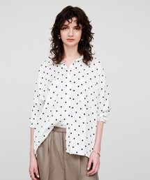 cloenc | 【手洗い可／通勤】サテンスキッパーシャツ(シャツ/ブラウス)