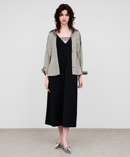 cloenc(クロエンス)の「【手洗い可】サテンスキッパーシャツ(シャツ/ブラウス・レディース・ホワイト系3/ライトベージュ/カーキ/ピンク/ホワイト系5・02)」の18枚目の写真