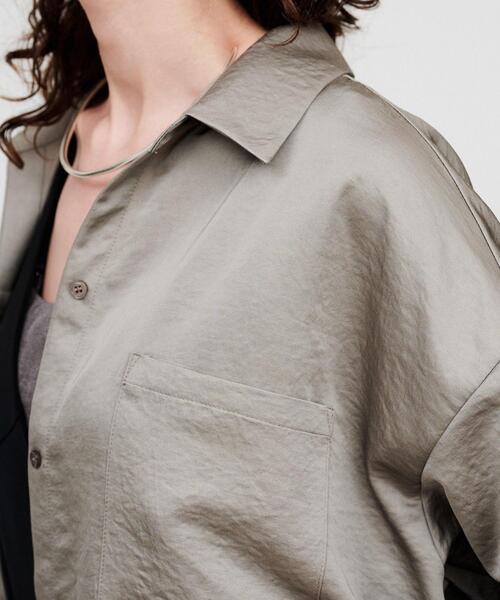 cloenc(クロエンス)の「【手洗い可】サテンスキッパーシャツ(シャツ/ブラウス・レディース・ホワイト系3/ライトベージュ/カーキ/ピンク/ホワイト系5・02)」の21枚目の写真