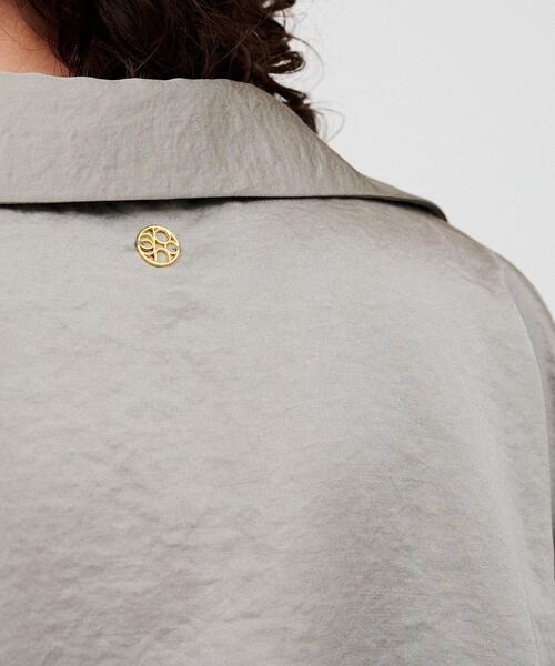 cloenc(クロエンス)の「【手洗い可】サテンスキッパーシャツ(シャツ/ブラウス・レディース・ホワイト系3/ライトベージュ/カーキ/ピンク/ホワイト系5・02)」の22枚目の写真