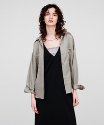 cloenc | 【着映え／手洗い可】サテンスキッパーシャツ(シャツ/ブラウス)