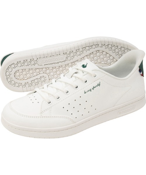 le coq sportif（ルコックスポルティフ）の「ラ ローラン SI  /  LA ROLAND SI（スニーカー・メンズ・ホワイト×グリーン・22.5cm/23.0cm/23.5cm/24.0cm/24.5cm/25.0cm/25.5cm/26.0cm/26.5cm/27.0cm/27.5cm）」の9枚目の写真