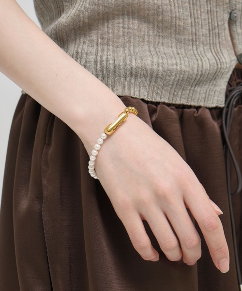 新品 AMBUSH ボールチェーンブレスレット ゴールド アンブッシュ AMBUSH/アンブッシュ】PEARL BALL CHAIN MIX BRACELET/パール