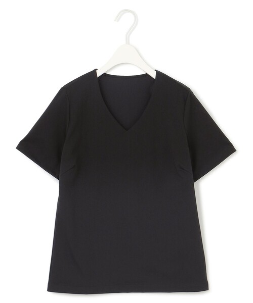 ICB(アイシービー)の「スーペリアジャージー Vネック半袖プルオーバー(Tシャツ/カットソー・レディース・ブラック系/ライトグレー系/アイボリー系・LARGE/X-LARGE)」の1枚目の写真