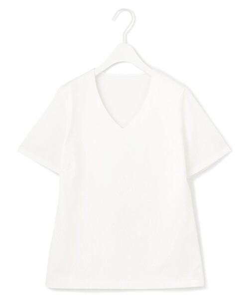 ICB(アイシービー)の「スーペリアジャージー Vネック半袖プルオーバー(Tシャツ/カットソー・レディース・ブラック系/ライトグレー系/アイボリー系・LARGE/X-LARGE)」の3枚目の写真