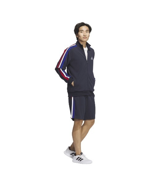 adidas(アディダス)の「アディダス adidas スリーストライプス レギュラーフィット ダブルニットショーツ(その他パンツ・メンズ・ブラック×ホワイト/ブラック×ブラック/ブルー系その他・LL/3L/S/M/L)」の13枚目の写真