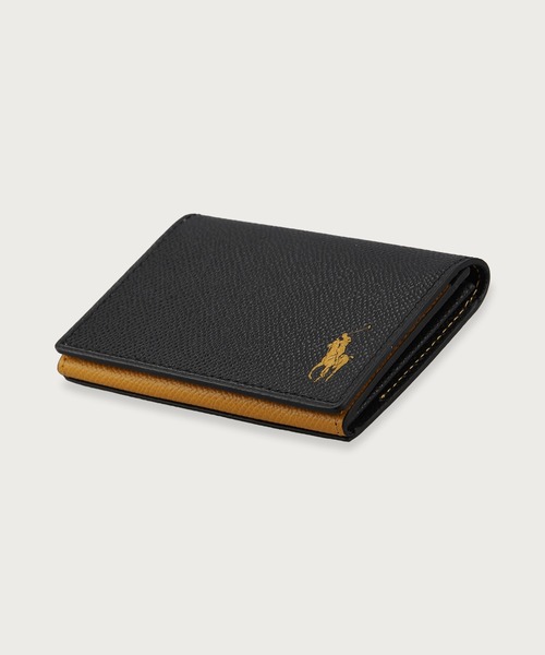 Ralph Lauren★スムースレザー カードケース ポニー ロゴ POLO RALPH LAUREN カードケース ニュー コントラストポニー