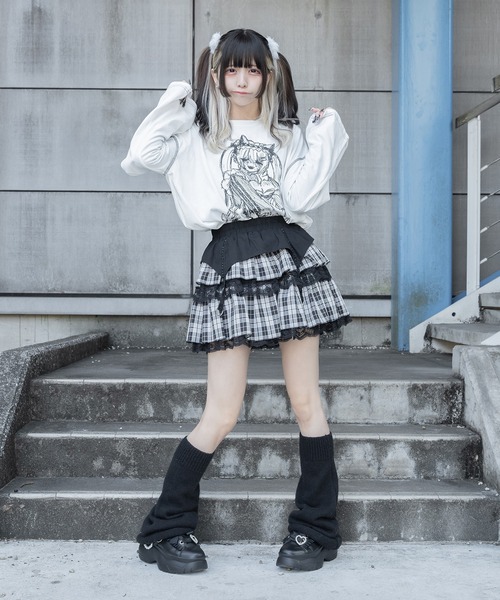 Pal elfy(パルエルフィー)の「メイドTシャツ(Tシャツ/カットソー・レディース・オフホワイト/ブラック・フリー)」の5枚目の写真