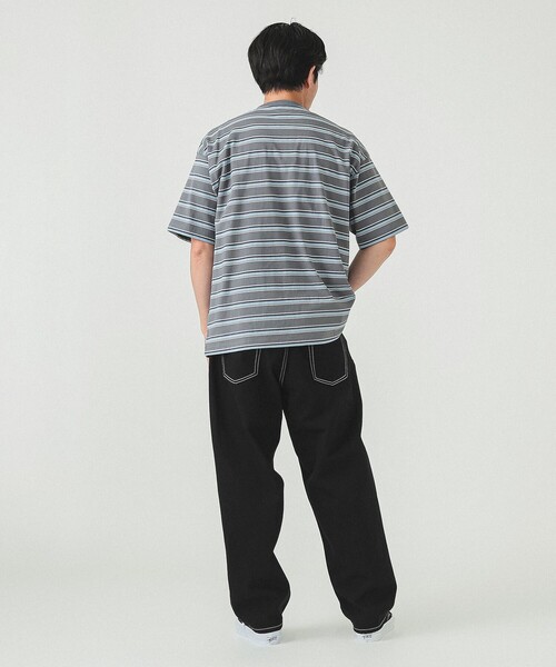 BEAMS（ビームス）の「BEAMS / ルーズ ボーダー Tシャツ（Tシャツ/カットソー・メンズ・ホワイト/ベージュ/グレー・S/M/L/XL）」の11枚目の写真