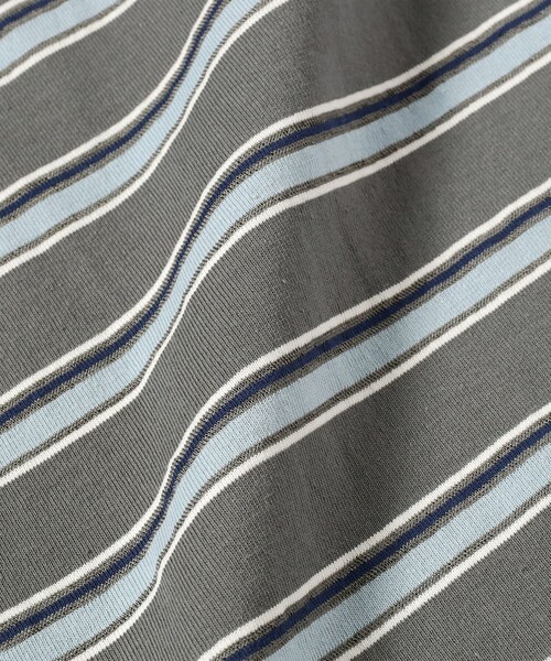 BEAMS（ビームス）の「BEAMS / ルーズ ボーダー Tシャツ（Tシャツ/カットソー・メンズ・ホワイト/ベージュ/グレー・S/M/L/XL）」の15枚目の写真