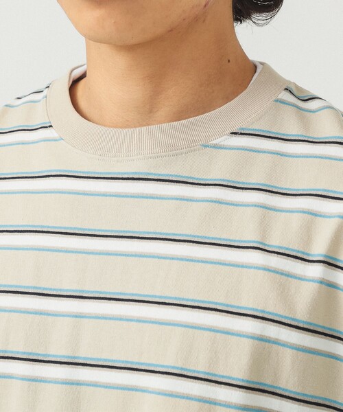 BEAMS（ビームス）の「BEAMS / ルーズ ボーダー Tシャツ（Tシャツ/カットソー・メンズ・ホワイト/ベージュ/グレー・S/M/L/XL）」の21枚目の写真