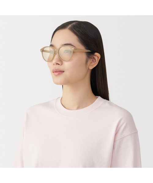 無印良品(ムジルシリョウヒン)の「UV400カット ラージボストン型 サングラス(サングラス・レディース・ブラウン系/グレー/ブラック/ブラウン・FREE)」の6枚目の写真