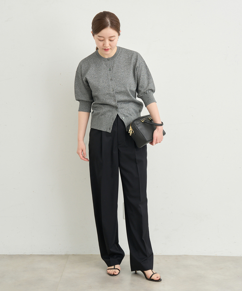 IENA(イエナ)の「ウールブロードタックパンツ(スラックス・レディース・グレー/ブラック・34/36/38)」の16枚目の写真