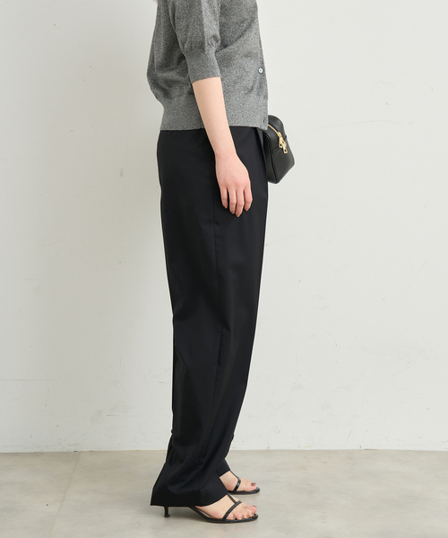 IENA(イエナ)の「ウールブロードタックパンツ(スラックス・レディース・グレー/ブラック・34/36/38)」の20枚目の写真