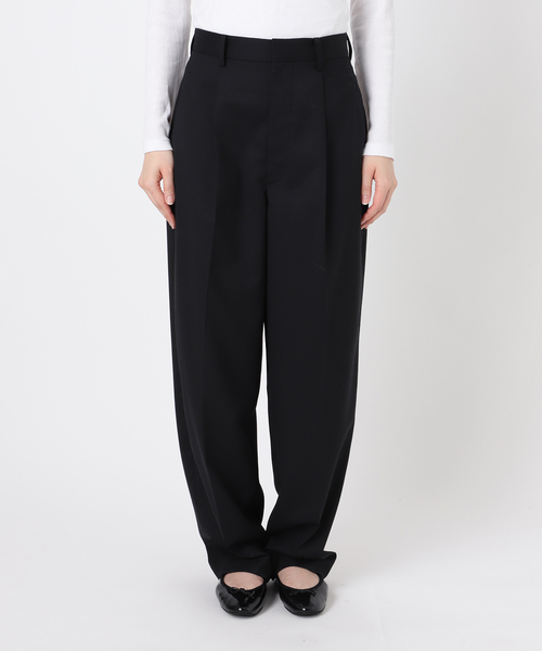 IENA(イエナ)の「ウールブロードタックパンツ(スラックス・レディース・グレー/ブラック・34/36/38)」の3枚目の写真