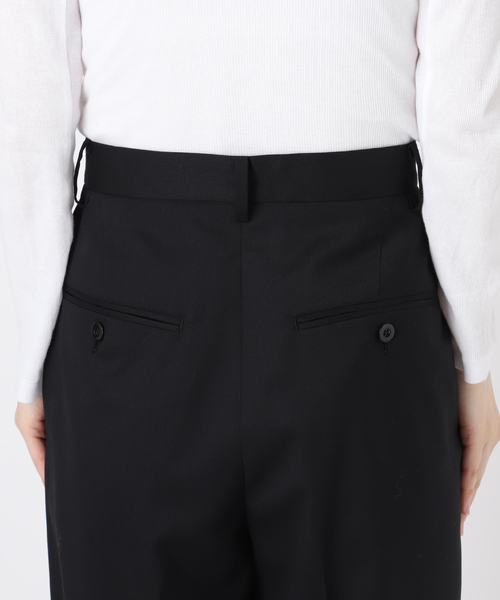 IENA(イエナ)の「ウールブロードタックパンツ(スラックス・レディース・グレー/ブラック・34/36/38)」の6枚目の写真