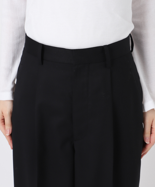 IENA(イエナ)の「ウールブロードタックパンツ(スラックス・レディース・グレー/ブラック・34/36/38)」の8枚目の写真