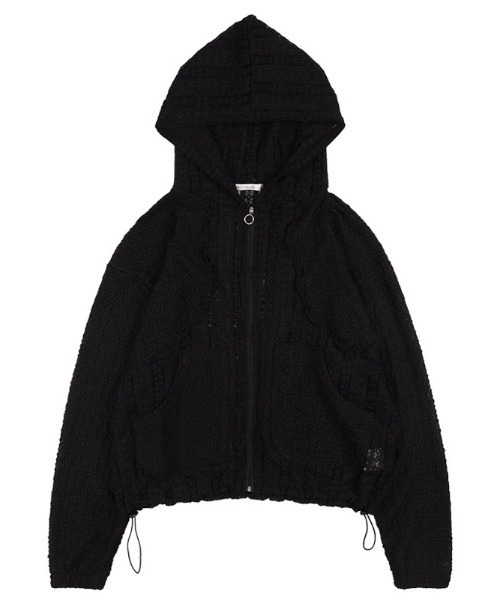 A'GEM/9 × .kom 「 FANCY CLUB/ファンシークラブ」 PLUMPY LACE LINE HOOD ZIP-UP/ハンプティレース A'GEM/9 × .kom 『 FANCY CLUB/ファンシークラブ』 PLUMPY LACE