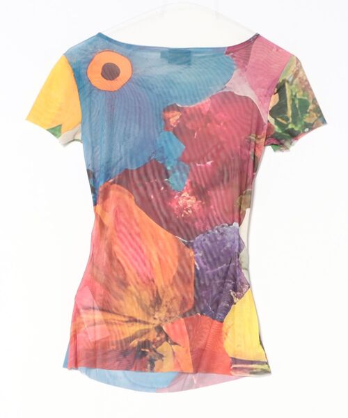 Desigual（デシグアル）の「アブストラクトアートシフォンTシャツ（Tシャツ/カットソー・レディース・オレンジ・XS/S/M/L/XL）」の2枚目の写真