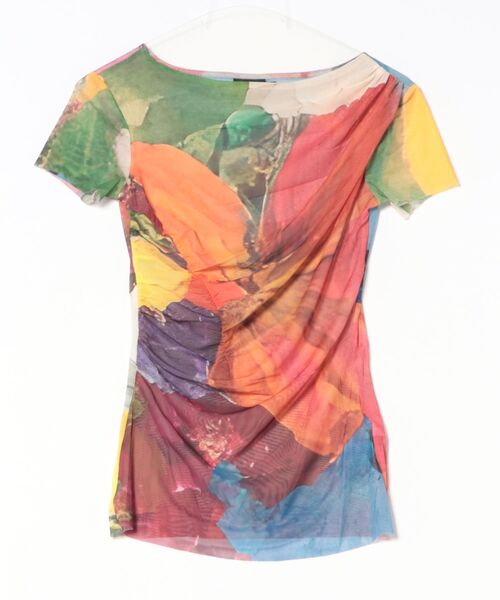 Desigual（デシグアル）の「アブストラクトアートシフォンTシャツ（Tシャツ/カットソー・レディース・オレンジ・XS/S/M/L/XL）」の3枚目の写真