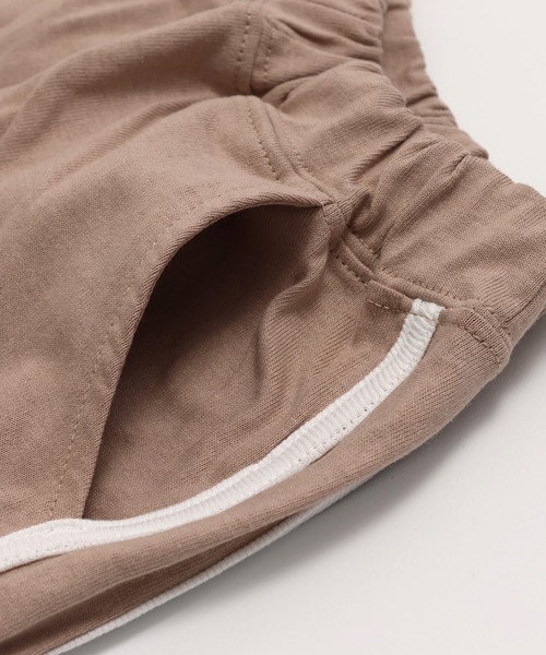chil2(チルツー)の「綿100% パイピングショートパンツ(その他パンツ・キッズ・ベージュ/ミント/ラベンダー/チャコールグレー/ブラック/スモークピンク・80cm/90cm/100cm/110cm/120cm/130cm/140cm/150cm)」の10枚目の写真