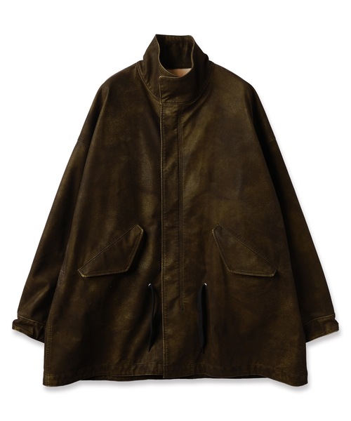 amok(アモク)の「FLOCKING ECO LEATHER COAT(その他アウター・メンズ・イエロー/ブラック・M/L/S)」の8枚目の写真