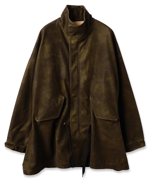 25AW新品amok FLOCKING ECO LEATHER COATアモク amok（アモク）の「FLOCKING ECO LEATHER COAT（その他アウター）」 - WEAR