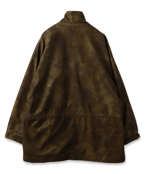 amok(アモク)の「FLOCKING ECO LEATHER COAT(その他アウター・メンズ・イエロー/ブラック・M/L/S)」の10枚目の写真
