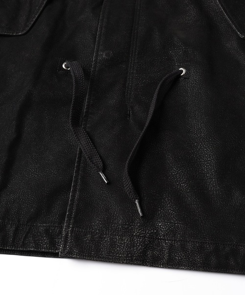 amok(アモク)の「FLOCKING ECO LEATHER COAT(その他アウター・メンズ・イエロー/ブラック・M/L/S)」の18枚目の写真