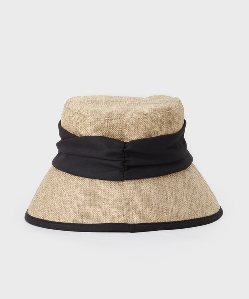 UNTITLED（アンタイトル）の「【接触冷感】ドレープリボンHAT（ハット・レディース・オフホワイト/ブラック・99）」の5枚目の写真