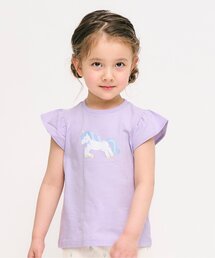 apres les cours | 【WEB限定/ジュニア対応】袖フリルTシャツ/7days Style(Tシャツ/カットソー)